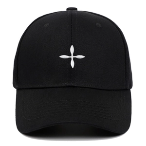 Casquette De Baseball En Toile De Coton Avec Broderie Étoile Croix Chapeau Streetwear Réglable Pour Hommes Et Femmes Noir