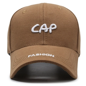 Casquette de baseball classique en sergé de coton marron foncé avec broderie 3D CAP