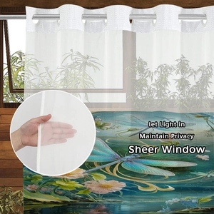Rideau de douche double couche avec imprimé animal et œillets pour l'intimité de la salle de bain