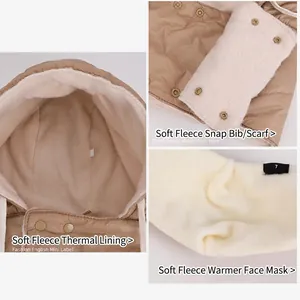 Winter thermal balaclava for women with plush fleece lining and windproof face mask