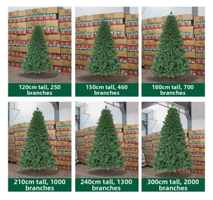 Confronto tra sei albero di Natale in PE con altezze da 120cm fino a 300cm