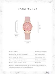 Detail of pink leaf pattern dial and rose gold bow lugs on a ladies quartz watch