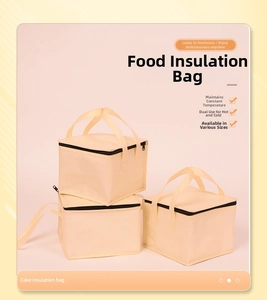 Three sizes of insulated cake bags with aluminum foil lining and zipper closure