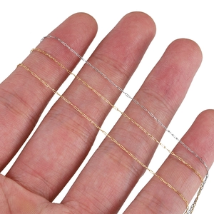 Fine stainless steel cross chain for DIY jewelry in gold and silver finish