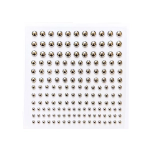 Foglio di strass rotondi argento sfumati per trucco viso e decorazione nail art fai da te
