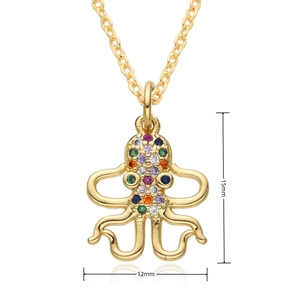 Detailed view of turtle pendant with colorful zircon stones measuring 15mm by 12mm