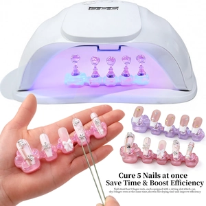 UV nail lamp with aurora cat claw magnetic display stands for nail art practice