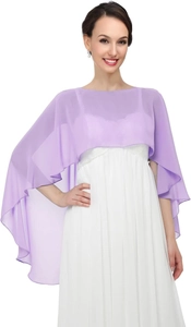 Detail of light purple chiffon shawl showing its soft translucent texture and elegant drape