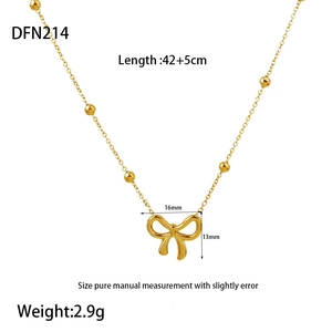Spécifications de taille du collier pendentif nœud avec longueur de chaîne de 42+5 cm