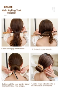 Schritt-für-Schritt-Anleitung für Dutt-Frisur mit champagnerfarbenem Haarschmuck