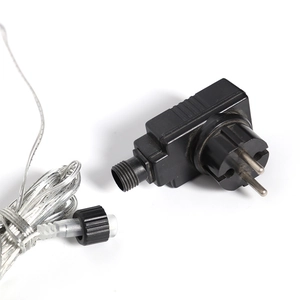 LED Birch tree light power adapter with EU plug and threaded connector for holiday decor
