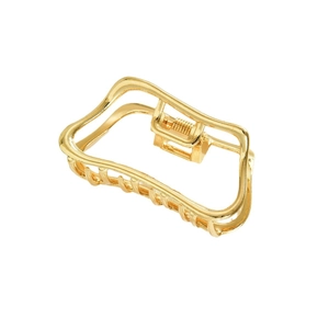 Elegant gold metal cloud hair claw clip with minimalist hollow design for women