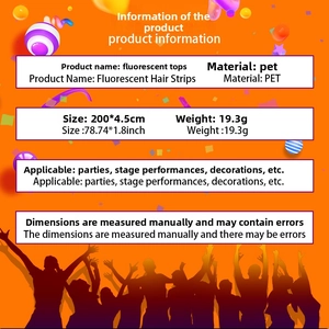 Specifications of the 2m neon star garland made of PET for party and stage decoration