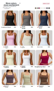 Grid display showing twelve vibrant colors of the brushed racerback sports tank tops