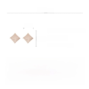 Detail view of large geometric diamond mesh earrings showing 10.5cm by 8.5cm dimensions
