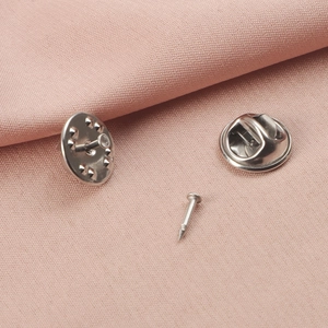 Fermoir papillon en acier argenté avec épingle pour accessoires de broche à faire soi-même