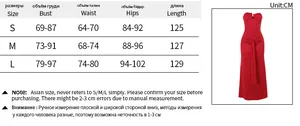 Detailed size chart for bodycon tube dress showing bust, waist, and hip measurements in cm