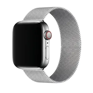 Silver Milanese Loop metal watch band for iWatch Series 10/9/8/SE/Ultra 2