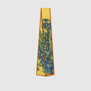 Künstlerischer Van Gogh Iris Ölgemälde Seidenschal für Handtaschen und Frisuren