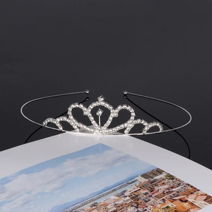Elegant silver bridal crown with shimmering rhinestones for weddings and parties
