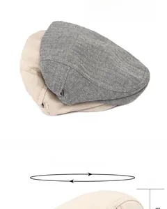 Detailansicht der Schiebermützen mit Fischgrätmuster und verstellbarem Riemen 56-59cm