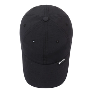 Quick-dry black baseball cap with SHUOXING label, lightweight sun hat for men and women