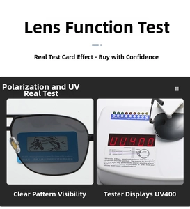 Protezione UV400 e test delle lenti polarizzate per occhiali da sole da guida uomo