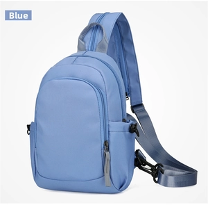 Casual nylon borsttas schoudertas voor dagelijks reizen lichtgewicht waterdicht blauw