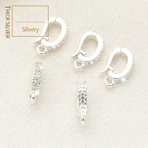 Silberne 14K Gold-Zirkonia Anhänger-Verschlüsse für DIY-Schmuckherstellung