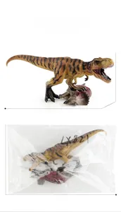 Detailed size display of a T-Rex dinosaur model with realistic skin texture and base