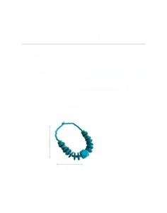 Detailed size specifications for handmade wood and coconut shell beaded ethnic necklace