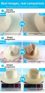 Detailed comparison of wide brim straw cowboy hat weight and high density weaving quality