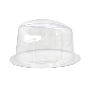 Clear PVC plastic hat insert display for dome felt hats and straw hat protection