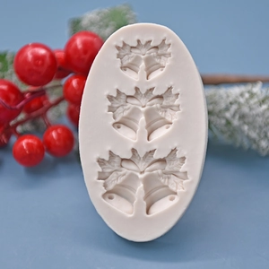 Christmas Bell Silicone Mold Fondant Cake Chocolate Baking DIY Craft Resin Soap Ornament Decoration