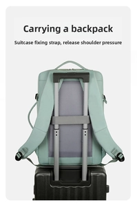 Travel backpack with luggage strap, large capacity lightweight business bag for women