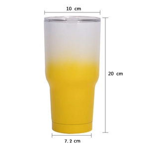 Dimensions détaillées du gobelet isotherme 30oz en acier inox avec hauteur de 20cm