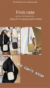 Detailed comparison of minimalist canvas crossbody bags in white, black and khaki colors
