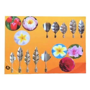 3D jelly cake art tool set including 10 stainless steel floral pudding decorating nozzles