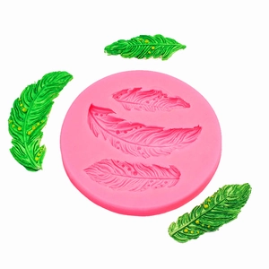 Stampo in silicone a forma di piuma per dolci e cioccolato con texture dettagliate