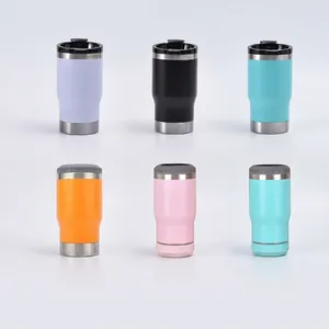Bluetooth Speaker Insulated Cup 304 Stainless Steel Can Cooler Portable Beverage Bottle Opener Vacuum Thermos Car Mug