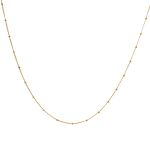 Collier minimaliste en acier inoxydable doré avec perles pour femmes bijoux