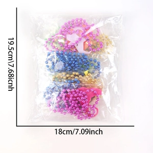 Colorful Halloween plastic bead chains in a 18x19.5cm package for party decor