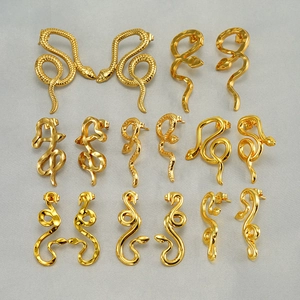 French Style Stainless Steel Snake Hoop Earrings 18K Gold Plated Personality Animal Shape Earrings For Women INS Fashion Jewelry