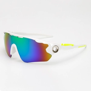 Outdoor Sports Sunglasses Cycling Glasses UV400 Protection Men Women One Piece Mirror Lens Wrap Around Eyewear Night Vision