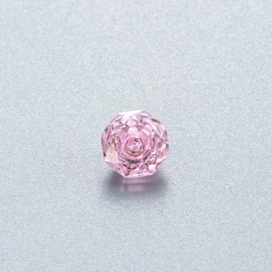 Octagon rose cut pink gemstone DIY stud earring accessory with millennium facet detail