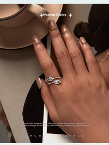 Macro detail of S925 sterling silver leaf ring showcasing delicate leaf veins and textures