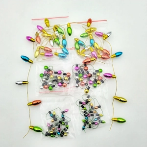 Miniature colorful electroplated plastic Christmas light bulb beads for DIY crafts decoration