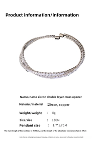 Detail view of silver double-layer cross open bangle with cubic zirconia inlays