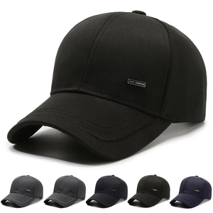Casquette De Baseball Classique En Sergé Réglable À Bord Incurvé Sports De Plein Air Protection Solaire Décor En Métal Mode Pour Hommes