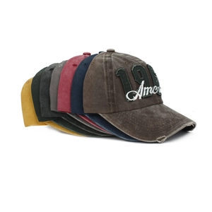 Collection de casquettes de baseball rétro en coton lavé dans divers coloris